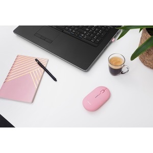 Trust Puck Mouse - Bluetooth/Radio Frequency - USB 2.0 Type A - Optical - 4 Button(s) - Pink - Wireless - 2.40 GHz - Recha