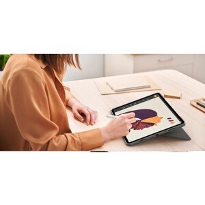 Logitech Combo Touch Keyboard/Cover Case for 32.8 cm (12.9") Apple, Logitech iPad Pro (5th Generation) Tablet - Oxford Gra