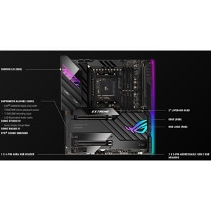 Asus ROG Crosshair VIII Extreme Desktop Motherboard - AMD X570 Chipset - Socket AM4 - Extended ATX - Ryzen 7, Ryzen 7 PRO,