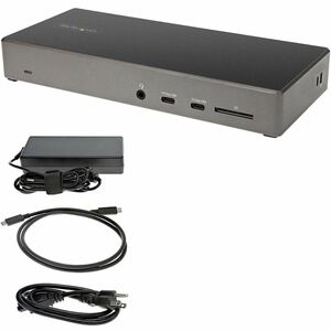 StarTech.com USB C Dock, Triple 4K Monitor USB-C Docking Station with DP 1.4 & DSC, 2x DisplayPort & 1x HDMI, 100W PD, 6x 