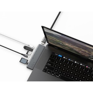 LINQ LQ48012 USB Type C Docking Station for Notebook/Tablet/Monitor - Memory Card Reader - SD, microSD - 100 W - 2 Display