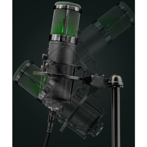MicrophoneTrust Gaming Exxo 256 - Filaire - Condensateur - 1,80 m - 30 Hz à 18 MHz -36 dB - Cardioïde - Bureau, Pied anti-