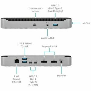 Targus Thunderbolt 3 DV4K Docking Station with 85W Power Delivery - for Notebook - 85 W - Thunderbolt 3 - 2 Displays Suppo