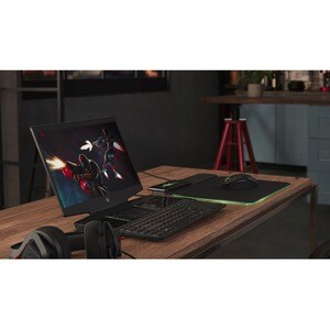 HP 鼠标垫 - 3.8 毫米 x 899.9 毫米 x 399.8 毫米 尺寸 - 黑 - 橡胶 - 防滑