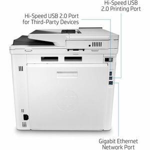 HP LaserJet Enterprise M480f Laser Multifunction Printer - Colour - Copier/Fax/Printer/Scanner - 27 ppm Mono/27 ppm Color 