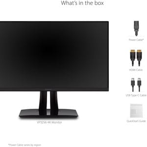 ViewSonic ColorPro VP3256-4K 32 Zoll Class 4K UHD LED-Monitor - 16:9 Format - Schwarz - 80 cm (31,5 Zoll) Viewable - IPS-T