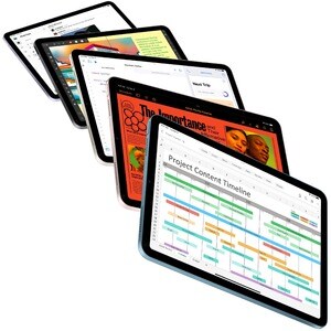 Apple iPad Air (5th Generation) Tablet - 27,7 cm (10,9 Zoll) - M1 Octa-Core - 8 GB RAM - 256 GB - iPadOS 15 - 5G - Grau - 