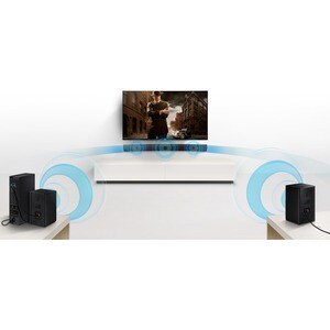 Samsung HW-Q600B 3.1.2 Bluetooth Sound Bar Speaker - 360 W RMS - 3D Sound, Dolby Atmos, DTS:X, Surround Sound - HDMI