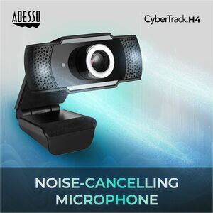 Adesso CyberTrack CyberTrack H4 Webcam - 2.1 Megapixel - 30 fps - Black - USB 2.0 - 1920 x 1080 Video - CMOS Sensor - Manu