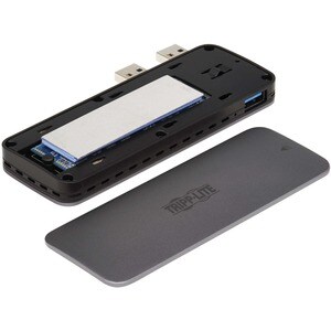 Tripp Lite series U357-1M2-NVMEG2 Drive Enclosure - USB 3.2 (Gen 2) Type A Host Interface - UASP Support External - Dark G