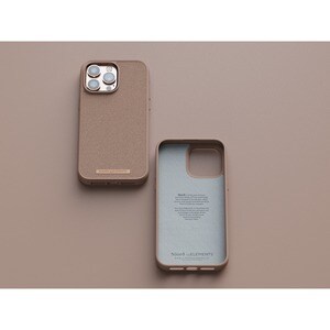 Coque Njord Fabric - pour Apple iPhone 14 Pro Max Smartphone - Rose des sables - Résistant aux chocs, Résistant aux rayure