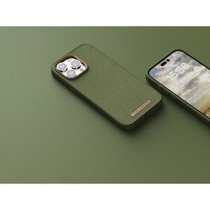 Funda Njord - para Apple iPhone 14 Pro Max Smartphone - Oliva - Resistente a Caídas, Resistencia a arañazos, Antipolvo, Re