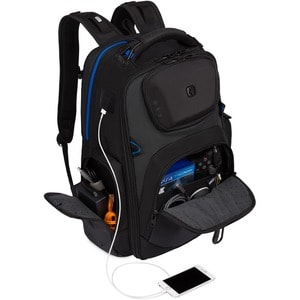 SwissGear ScanSmart 8121203410 Carrying Case (Backpack) for 17" Notebook - Black - Bump Resistant, Ding Resistant, Scratch