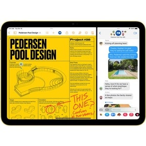 Apple iPad (10th Generation) A2696 Tablet - 10.9" - 256 GB Storage - iPadOS 16 - Yellow - A14 Bionic Hexa-core (6 Core) - 