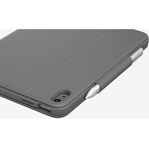 Logitech Rugged Folio Rugged Keyboard/Cover Case (Folio) Apple iPad (10th Generation) Tablet - Graphite - Drop Resistant, 