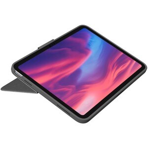 Logitech Combo Touch Keyboard/Cover Case Apple, Logitech iPad (10th Generation) Tablet - Oxford Gray - Scrape Resistant, B