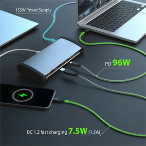 j5create Thunderbolt 4 Docking Station for Desktop PC, Notebook, Monitor, Mouse, Keyboard, Printer - Memory Card Reader - 