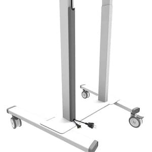 Neomounts Display Cart - 110 kg Capacity - 4 Casters - Steel - 1019 mm Width x 831 mm Depth x 2127 mm Height - White