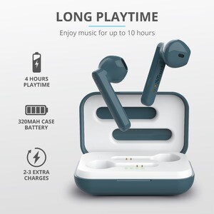 Trust Primo True Wireless Ohrhörer Stereo Ohrhörerset - Blau - Binaural - In-Ear - 20 Hz bis 20 kHz Frequenzgang - 1000 cm