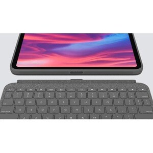 Estuche de teclado/cubierta Logitech Combo Touch (Folio) para 27.7cm (10.9") iPad (10a Generación) Tableta - Gris - Resist