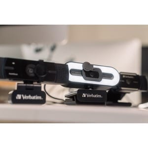 Verbatim AWC-02 - Webcam - 5 Megapixel - 30 fps - Schwarz - USB Typ-A - 2560 x 1440 Pixel Videoauflösung - Autofokus - 72°