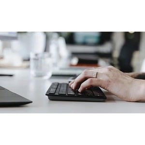 CHERRY KW 9200 MINI Keyboard - Wired/Wireless Connectivity - USB Type C Interface - English (UK) - Black - SX Keyswitch - 