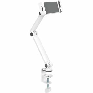 Neomounts DS15-545WH1 Clamp Mount for Tablet - White - Landscape/Portrait - Height Adjustable - 1 Display(s) Supported - 1