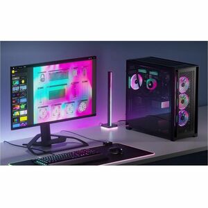 Corsair iCUE QX140 Cooling Fan - 2 x Fan(s) - 82.50 CFM Maximum Airflow - 2000 rpm - Magnetic Dome Bearing - RGB LED - Bla