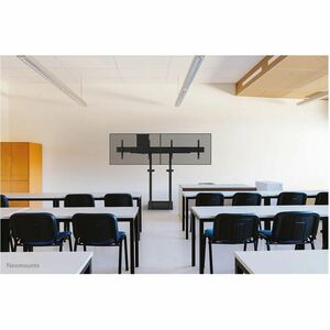 Neomounts Mounting Adapter for Display Screen, Wall Mount, Floor Stand - Black - Height Adjustable - 2 Display(s) Supporte