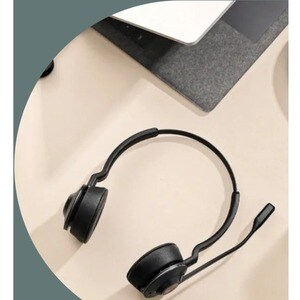 Jabra Engage 55 Wireless On-ear Stereo Headset - Black - Binaural - Open - 15000 cm - DECT - 40 Hz to 16 kHz - Noise Cance