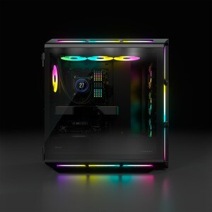 Corsair iCUE 5000T Carcasa para computdora - ATX Placa base admitida - Media Torre - Vidrio templado, Acero - Negro - 6 x 