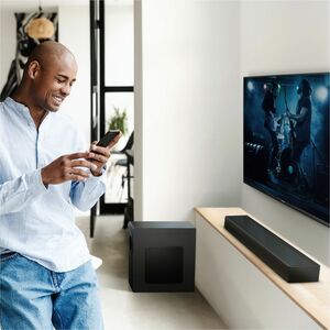 Panasonic HTB490 2.1 Bluetooth Sound Bar Speaker - 320 W RMS - Black - Wall Mountable - Tabletop - DTS Digital Surround - 