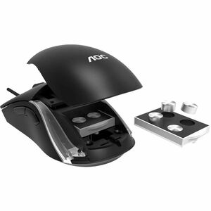 MOUSE GAMER AOC PIXART 3327 12000 DPI RGB AJUSTE DE PESO GM310