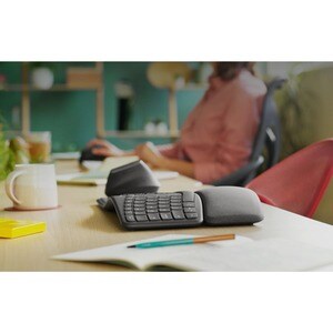 Logitech ERGO K860 Keyboard - Wireless Connectivity - Czech - QWERTY Layout - Black - Bluetooth/RF - 10 m - 2.40 GHz - Win