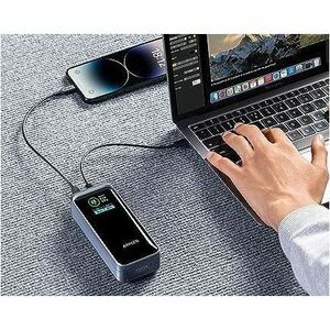 ANKER Prime 12,000mAh Power Bank - For iPhone, MacBook - 12000 mAh - 130 W - 2 x USB - Black