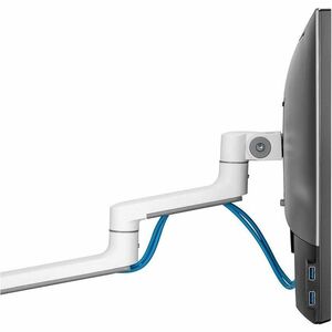 Neomounts Mounting Arm for Monitor - White - Height Adjustable - 1 Display(s) Supported - 43.2 cm to 68.6 cm (27") Screen 