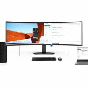 Samsung ViewFinity S49C950UAU 49 Zoll Klasse Dual Quad HD (DQHD) Gekrümmter Bildschirm LED-Monitor - 32:9 Format - 124,5 c