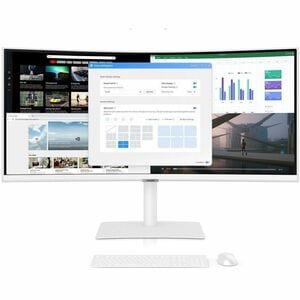 Samsung ViewFinity S6 S34C650TAU 34" Class UW-QHD Curved Screen LCD Monitor - 21:9 - Warm White - 86.4 cm (34") Viewable -