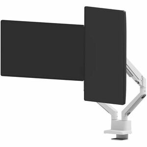 Neomounts NEXT Slim Mounting Arm for Monitor - White - Landscape/Portrait - Height Adjustable - 2 Display(s) Supported - 4