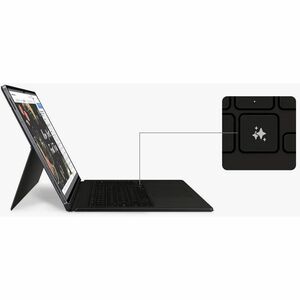 Samsung Book Cover Tastatur/Cover (Buchfalz) Samsung Galaxy Tab S10 Ultra, Galaxy Tab S9 Ultra Tablet - Schwarz - 327 mm H