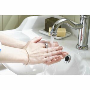 Samsung Galaxy Ring, Size 7, Titanium Silver - Finger - Android - Accelerometer, PPG Sensor, Temperature Sensor - Phone - 