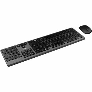 Adesso EasyTouch WKB-7300 Keyboard & Mouse - English (UK) - USB Type C Scissors Wireless RF 2.40 GHz Keyboard - 112 Key - 