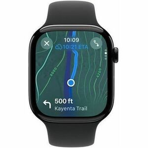 Watch Series 10 GPS 46mm Jet Black Aluminium Case with Black Sport Band - M/L