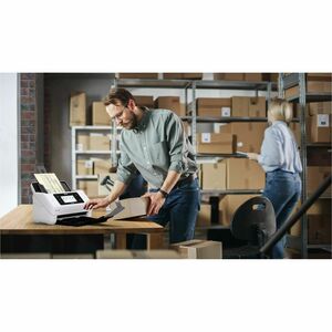 Epson WorkForce DS-800WN Sheetfed Scanner - 600 x 600 dpi Optical - White - 30-bit Color - 10-bit Grayscale - 50 ppm (Mono