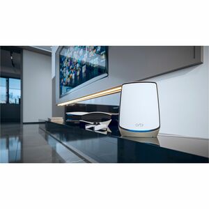 Netgear Orbi RBK863SB Wi-Fi 6 IEEE 802.11 a/b/g/n/ac/ax Ethernet Wireless Router - Tri Band - 2.40 GHz ISM Band - 5 GHz UN