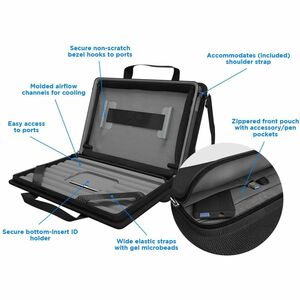 MAXCases Explorer 5 Work-In - Notebook carrying case - with pocket - 14" - black