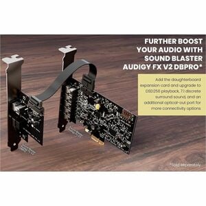 Sound Blaster Sound Blaster FX V2 Sound Board - 5.1 Sound Channels - Plug-in Card - Creative - PCI Express x1 - 120 dB - 3