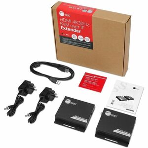 SIIG HDMI 4K30Hz KVM Over IP Extender - 120m(394ft) - Over IP KVM Extender - One to Many - HDMI Loop-out - Downscaler - Lo