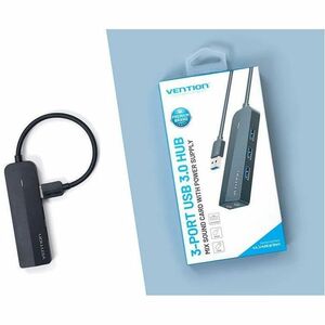 Vention USB Hub - USB 2.0 - 640 MB/s - Headset, Microphone, Hard Drive, Desktop, Portable Speaker, Flash Drive - Portable 