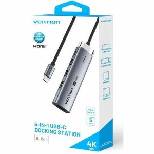 Vention TGM USB Type C Docking Station for Mouse, Smartphone, Hard Drive, Monitor, Memory Card Reader, Flash Drive - Charg
